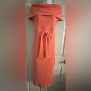 Vici ribbed off the shoulder dress